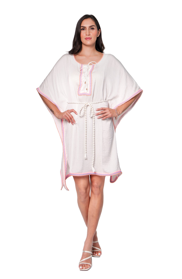 Pure cotton short caftan