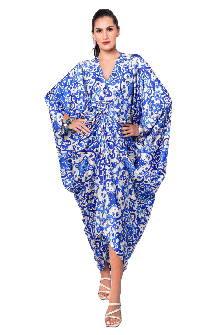 Sky blue Arabic caftan