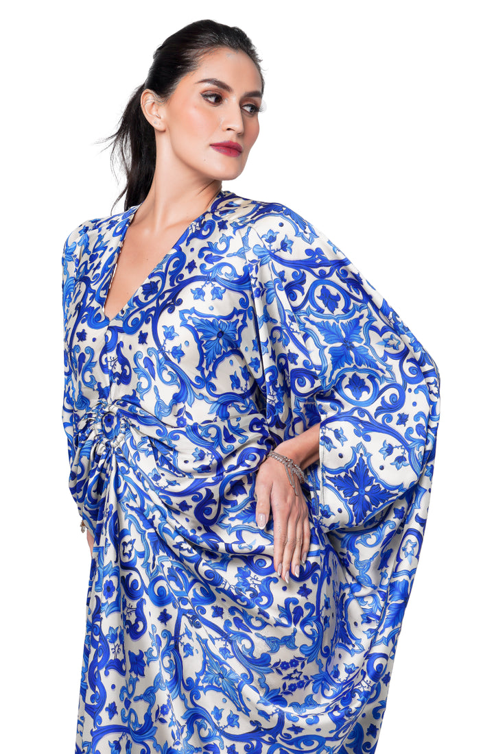 Sky blue Arabic caftan