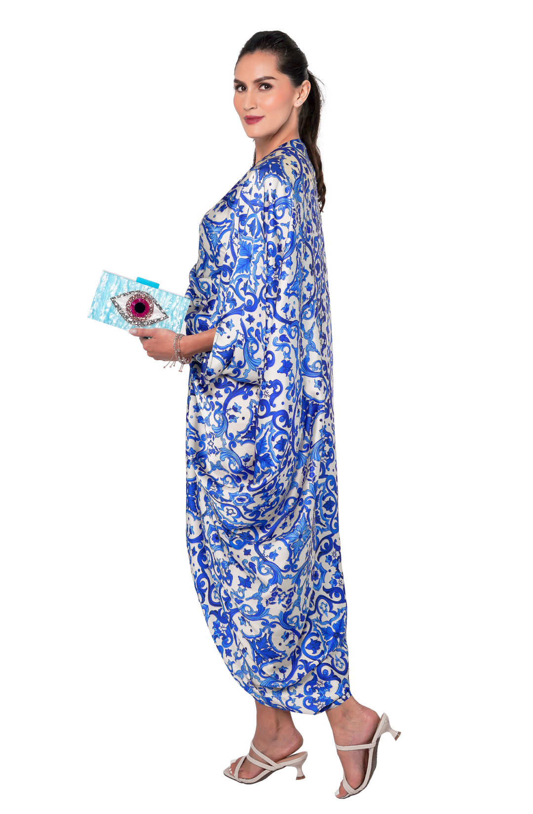 Sky blue Arabic caftan