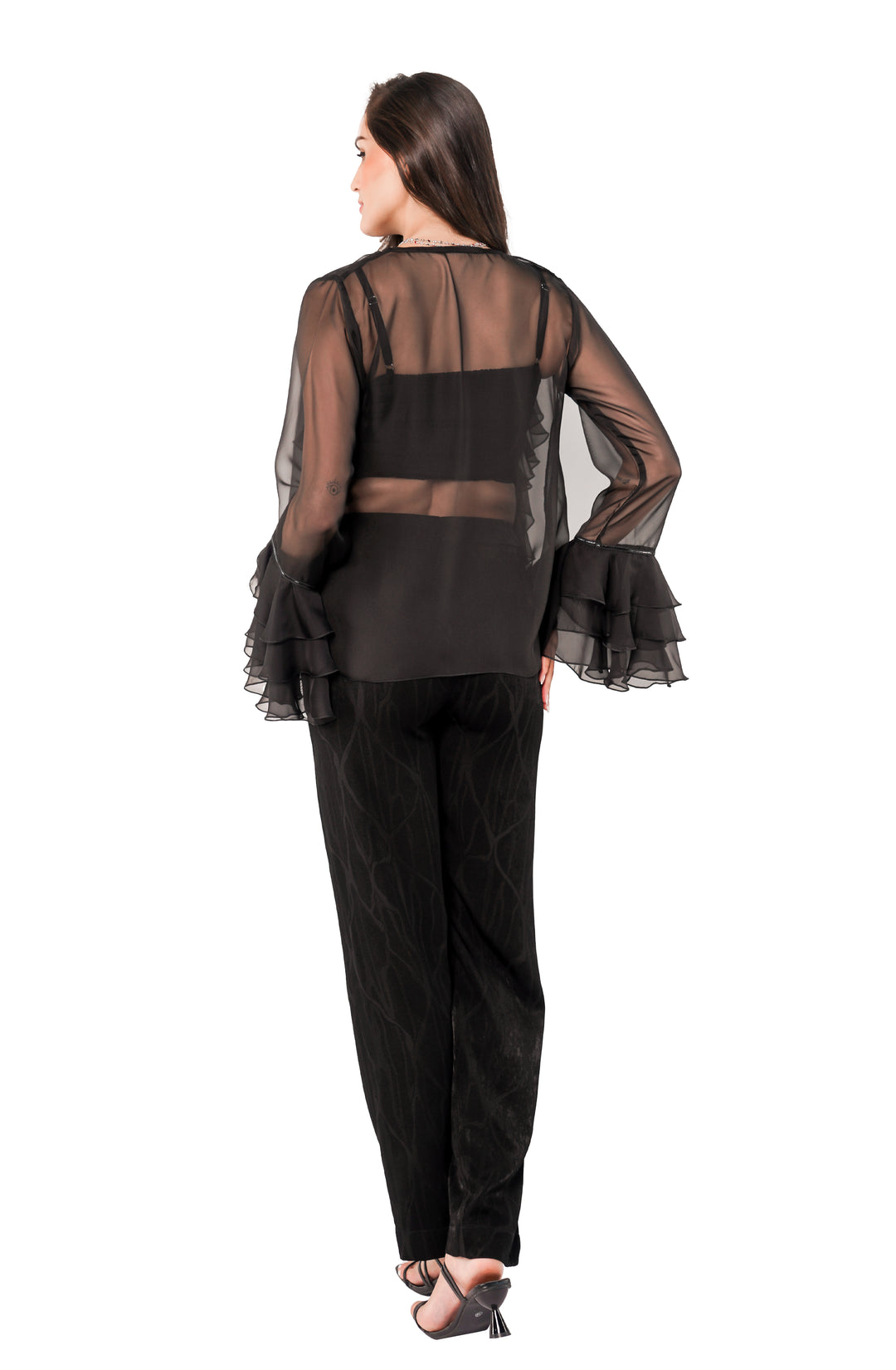 Black velvet set top & pants