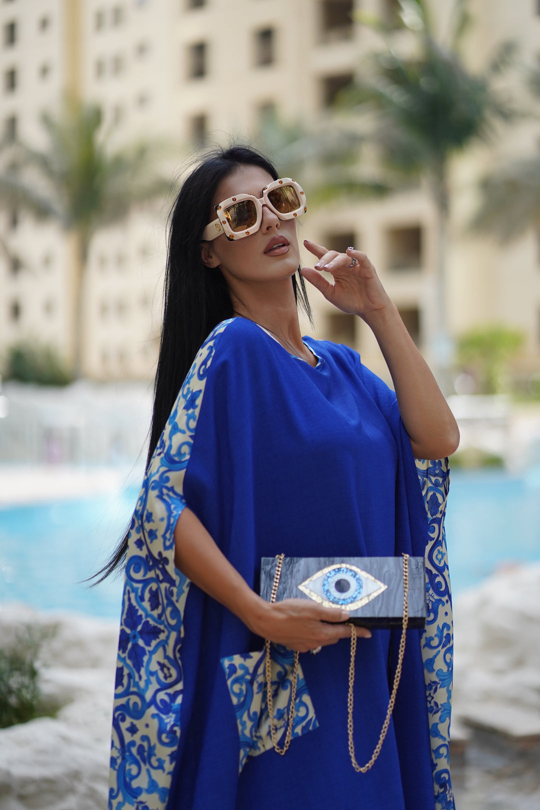 Kuwaiti dress blue /Risi | Malachite.uae.