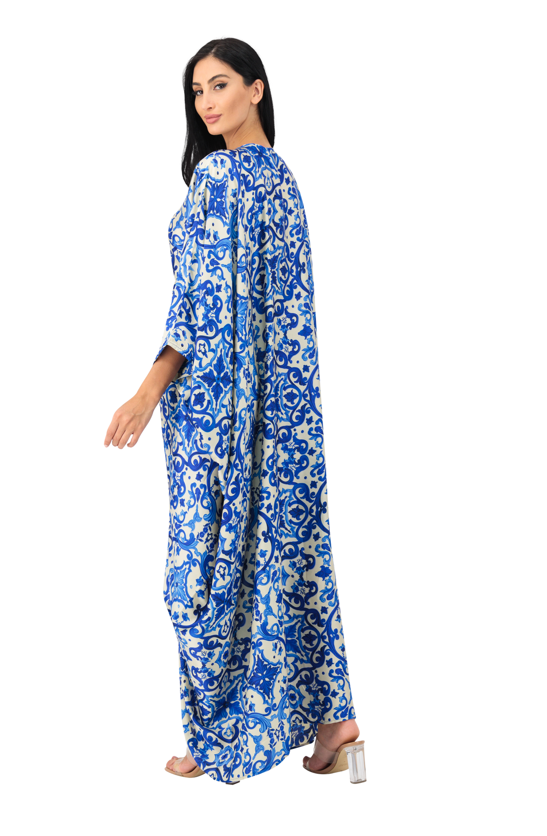 Sky blue casual kaftan loss style