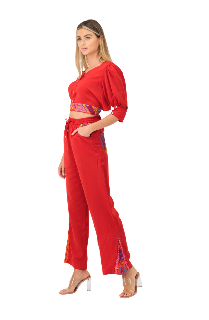 Cotton set top & trouser