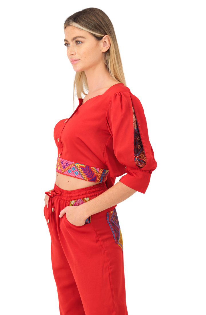 Cotton set top & trouser