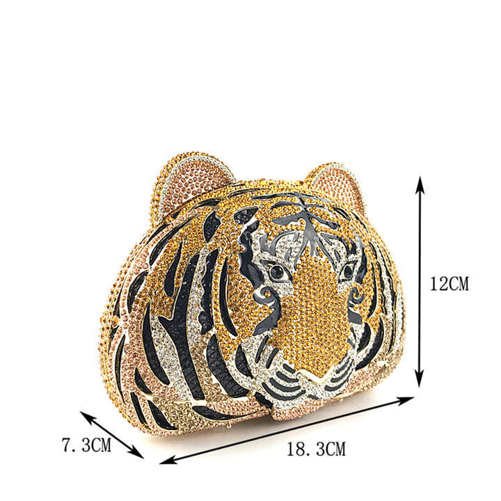 Tiger face fancy handbag | Malachite.uae.