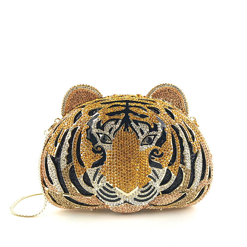 Tiger face fancy handbag | Malachite.uae.