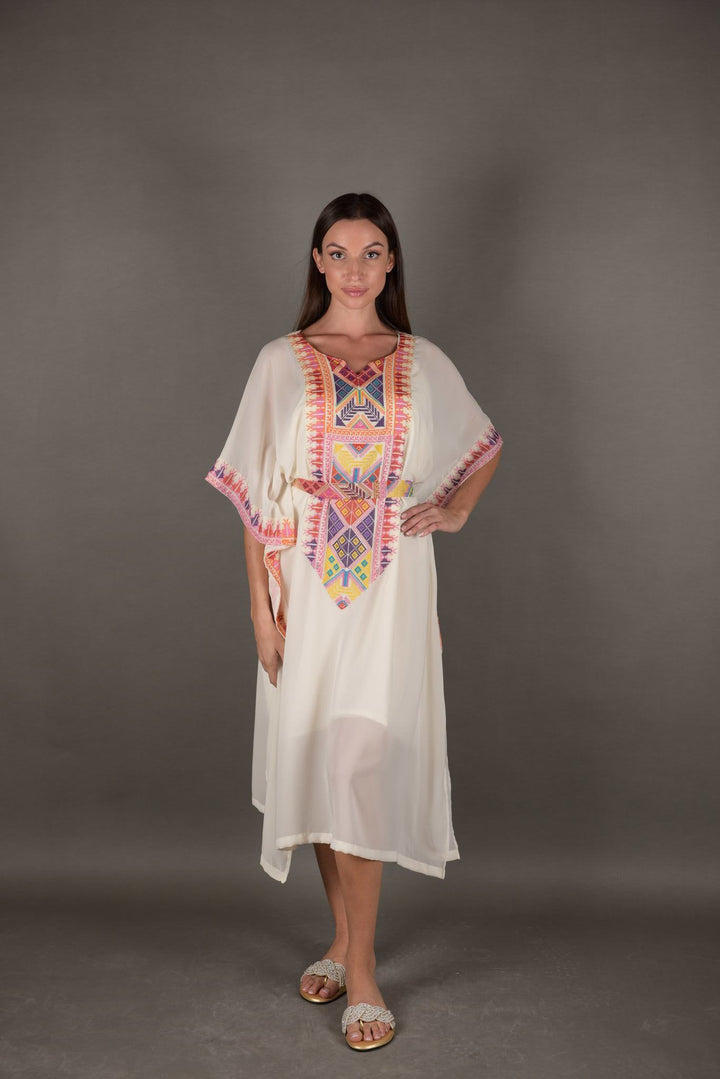 Tunic dress embroidery | Malachite.uae.