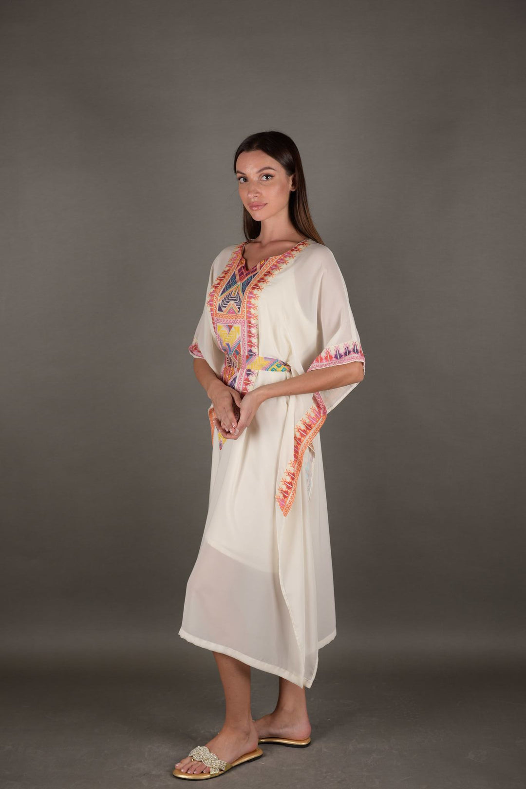 Tunic dress embroidery | Malachite.uae.