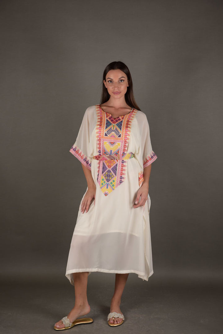 Tunic dress embroidery | Malachite.uae.