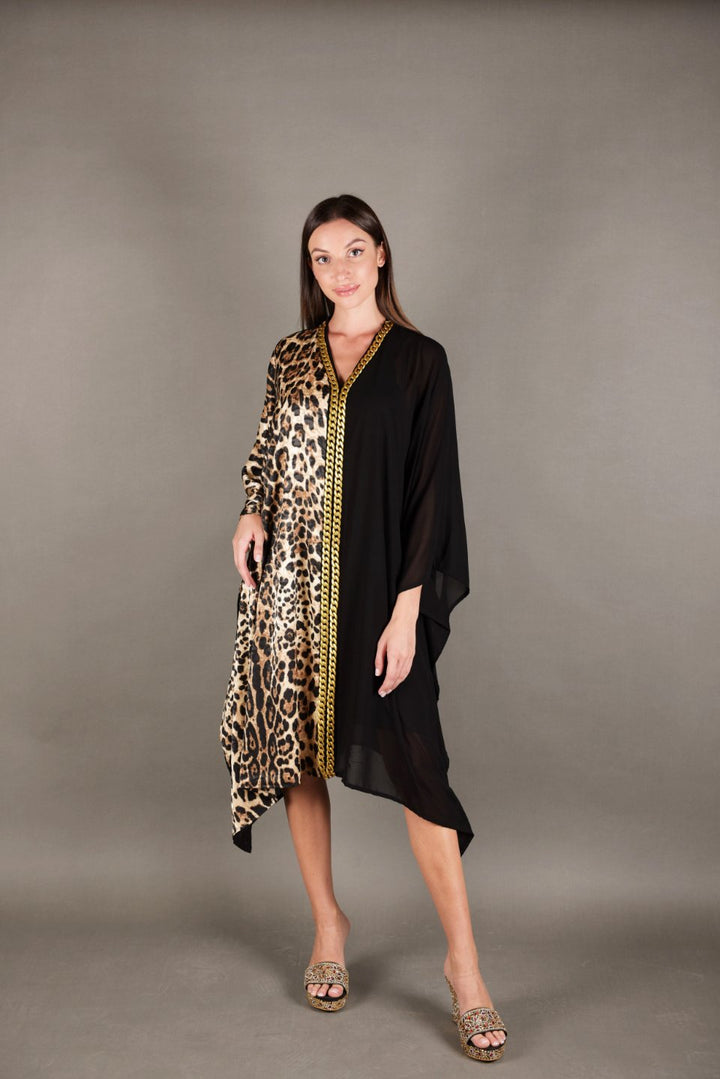 Tunic Dress Jacquard Tiger | Malachite.uae.