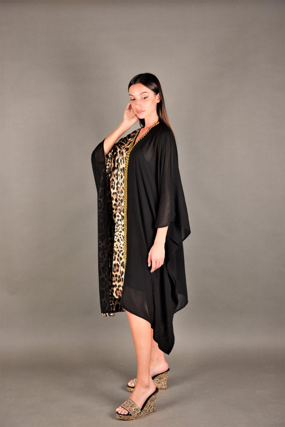 Tunic Dress Jacquard Tiger | Malachite.uae.